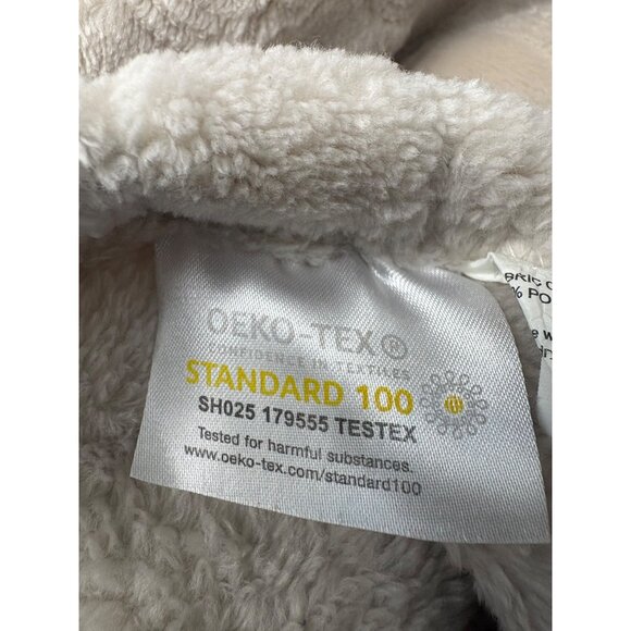 Plush Baby Blanket Embossed Animals Gray Oeko-Tex Certification Giraffe Hippo - Picture 2 of 9